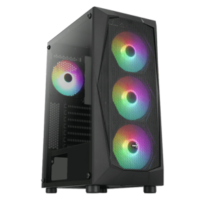 Aerocool Falcon FRGB TG Mid Tower Black - Image 1