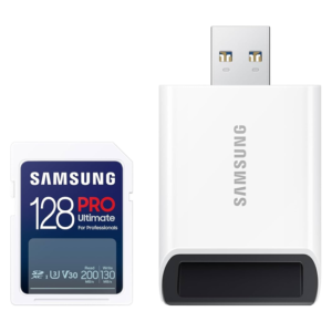 Samsung PRO Ultimate 128GB SD + Reader - Image 1