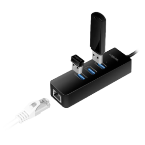 Logilink USB-C Ethernet G + HUB - Image 2