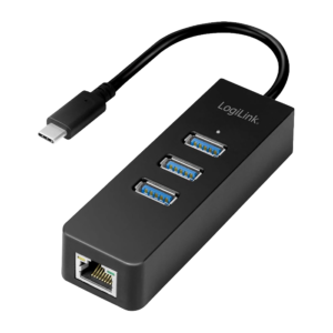 Logilink USB-C Ethernet G + HUB - Image 1