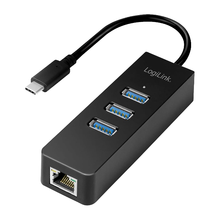 Logilink USB-C Ethernet G + HUB