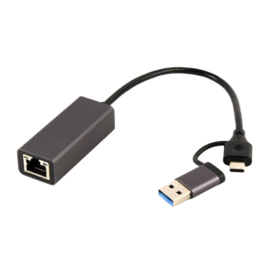 Gembird USB-C + USB 3.2 Gigabit Ethernet Adapter - Image 1